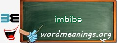 WordMeaning blackboard for imbibe